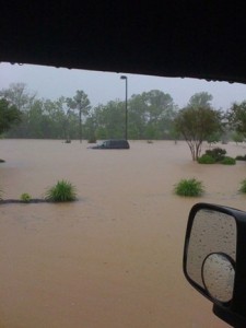 nashville-flood The parking lot of Long Hollow Church in Hendersonville, Tenn., is seen here flooded, Sunday, May 2, 2010.