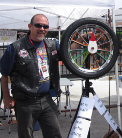 Chaplain Scott Bush with the popular "Wheel of Dysfunction."